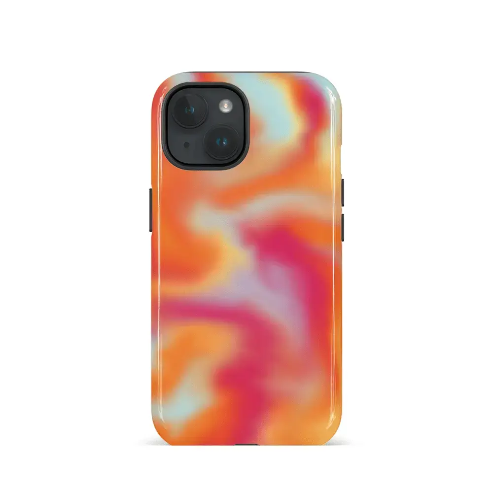 Red and orange gradient 2-in-1 phone case, protective cover for iPhone 11 12 13 14 15 16 17 Pro Max Pro Plus, compatible
