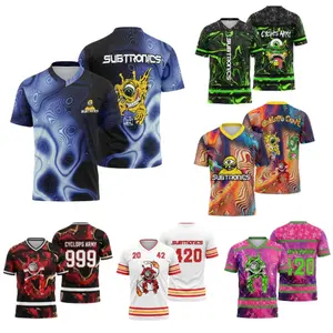 Subtronics Cyclops Army V-Neck Baseball Jersey - Psychedelic EDM Rave Concert Wear, Dubstep Merch, Trippy 420 & Cyclops Cove Designs for Men & Women (Sports & Outdoor Professional Clothing)