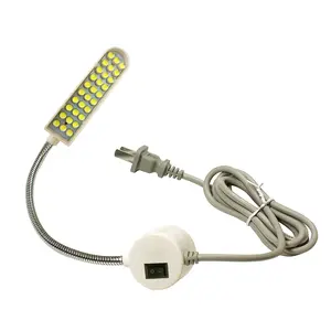 AC110-245V 2W 30LED Sewing Machine Light Lamp Magnetic Fixed Base Flexible Bendable Tube Goose Neck Design for Housework Household Duties Chores
