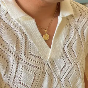 Antiqued  Roseta Locket Pendant Necklace