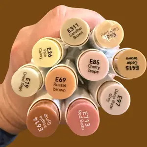 Earth Tones Ohuhu Honolulu B Brush/Fine / Chisel Tip  Single Color | Sold by The Marker Monster