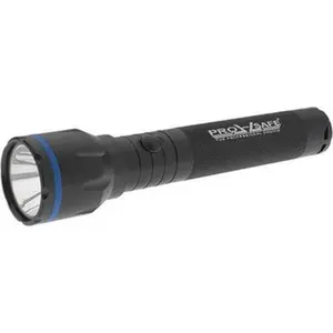 PRO-SAFE Aluminum Alloy Industrial/Tactical Flashlight 190 Lumens, 4500 min Runtime, White LED Bulb, Black Body, 2 Batteries Not Included PRO-B101