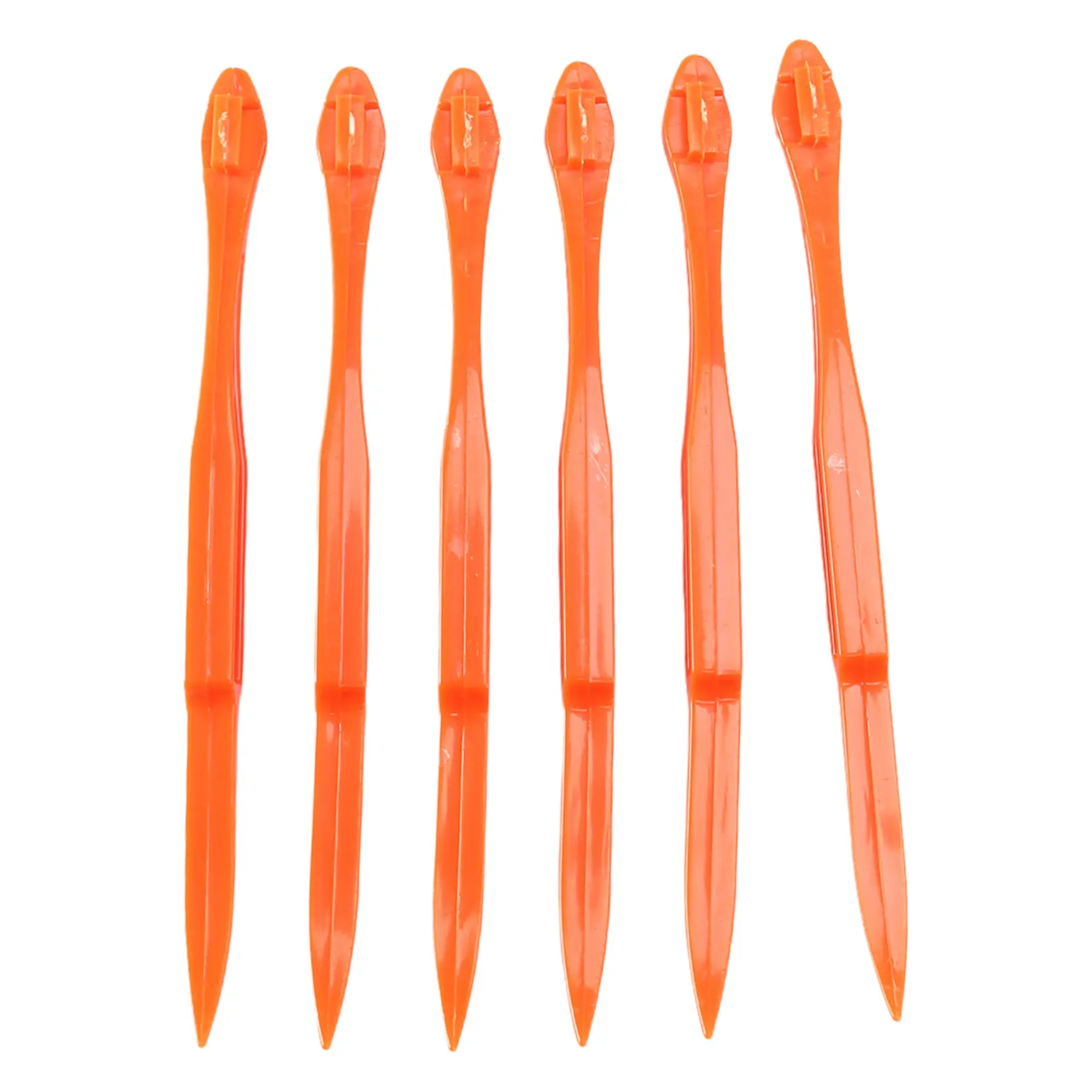 6PCS Plastic Rectangular Orange Citrus Peeler - Bright Orange, Easy-to-Use Household Kitchen Peeling Tool, Kitchen Utensils, Utensils For Kitchen