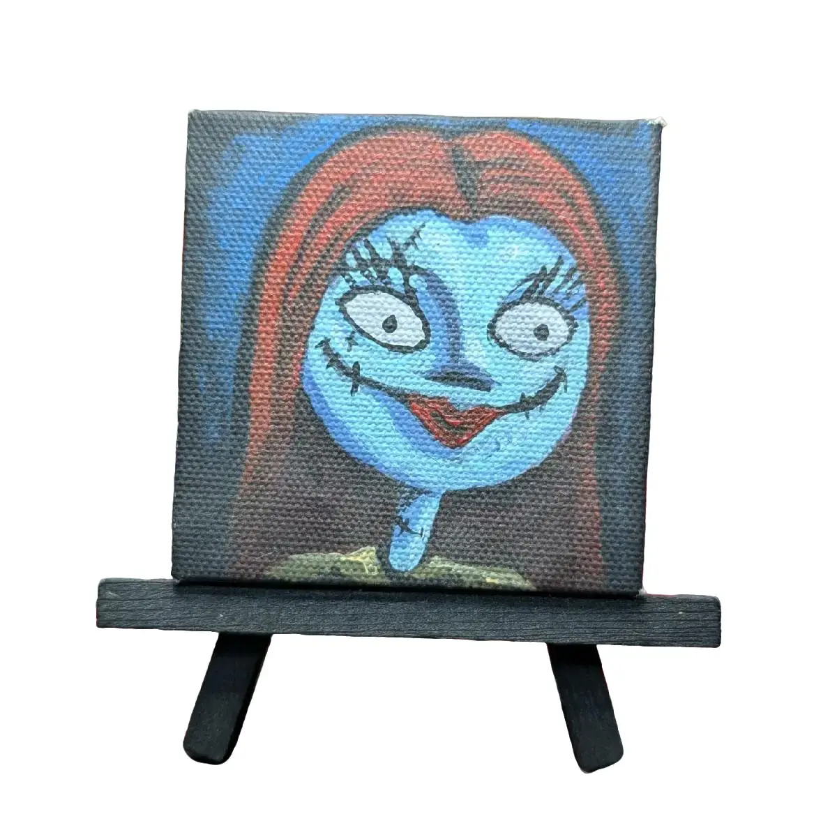 Sally NBC Mini Canvas Painting with Easel - Perfect for Your Desk