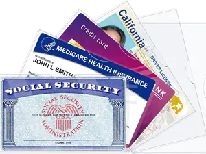 6 Pack Social Security Card Holders Protector Sleeves, Ultra Clear & Durable 31Mil Waterproof SSN/New Medicare/Credit Card Holder, Soft ID/Debit/Credit/Index Card Storage Sleeves