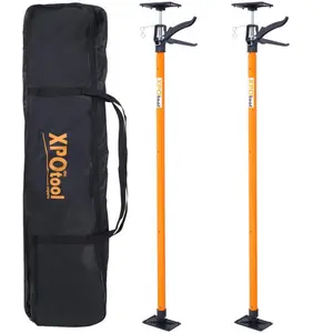 2Pack Adjustable Support Pole,Steel 3rd Hand Support System,Support Rod for Jacks Cargo Bars Drywalls,Cabinet Jacks for Installing Cabinets,Extends from 45 to 114 Inch ,with carry bag