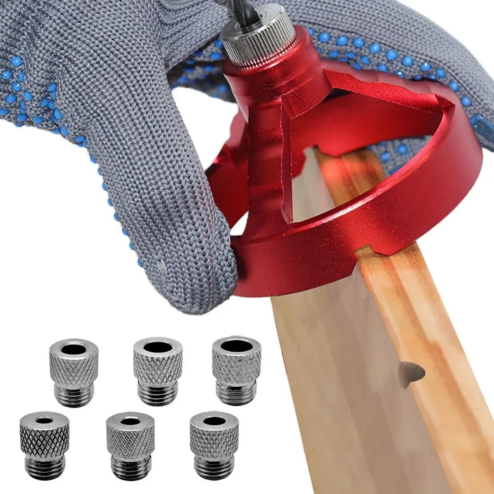 Center Doweling Jig, 5/6/7/8/9/10mm Drilling Guide, Vertical Pocket Hole Jig, Woodworking Joinery Dowel Hole Punch Locator Tool