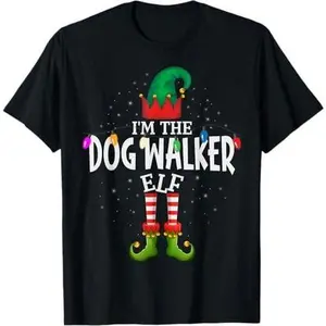 I'm The Dog Walker Matching Christmas Family T-Shirt
