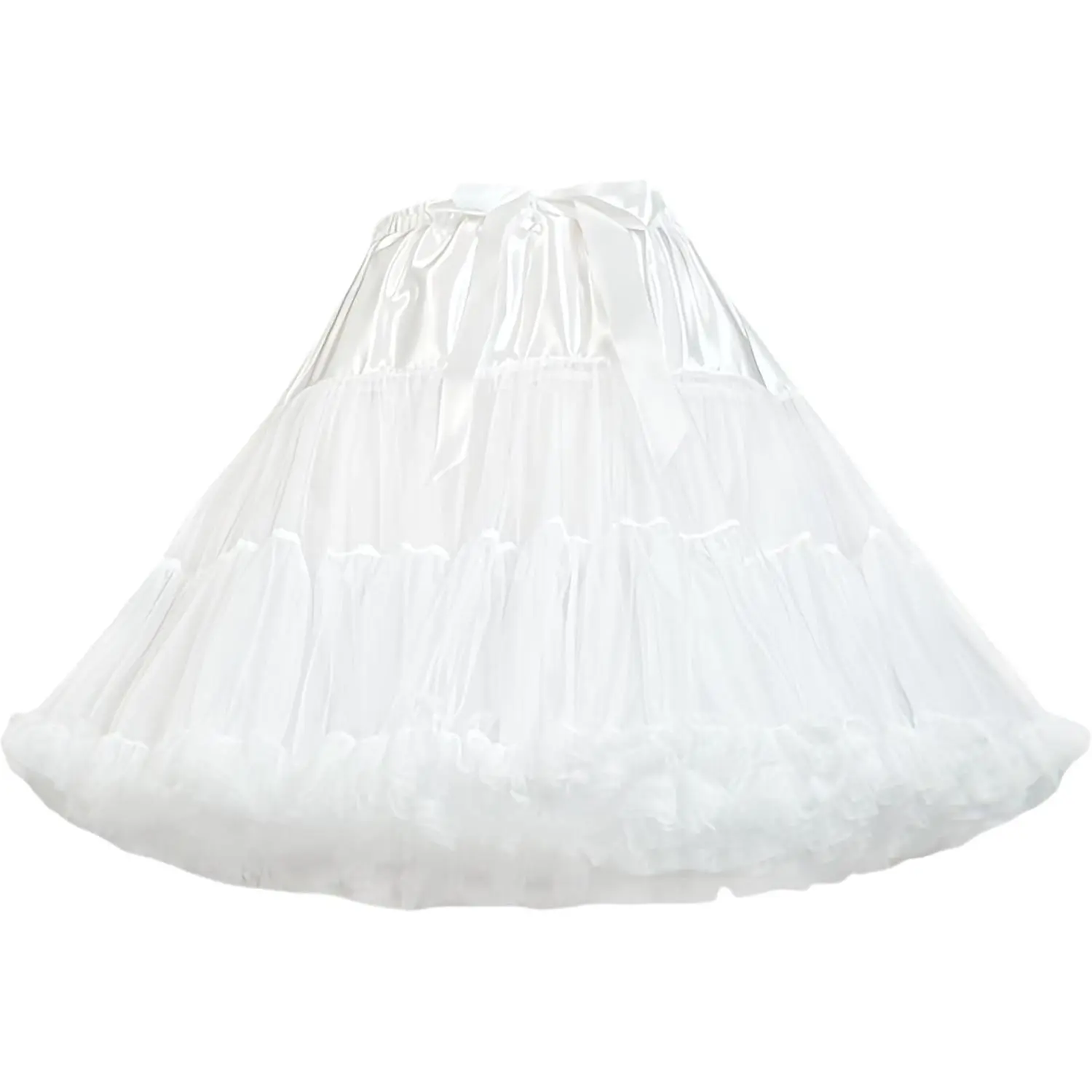 Women's Petticoat Skirts Tulle Underskirts Puffy Chiffon Half Slips Fluffy  Dress for Women