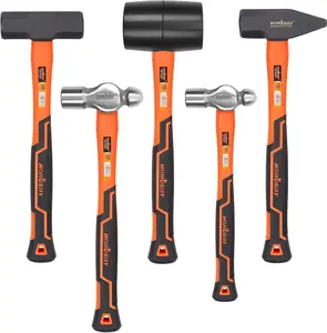HORUSDY 5-Piece Hammer Set, 16oz Ball Pein Hammer | 32oz Ball Pein Hammer | 32oz Rubber Mallet | 3lb Sledge Hammer | 3lbCross Peen Hammer, TikTokShopBlackFriday