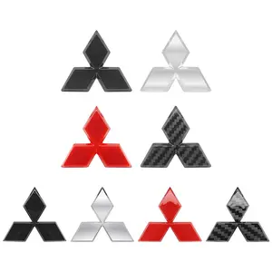 1PCS Car Steering Wheel Center Emblem Cover Sticker Decoration Accessories For Mitsubishi Outlander Lancer 10 9 ASX RALLIART Eclipse L200 Pajero