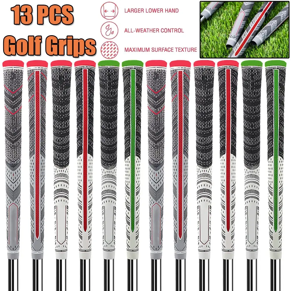 13PCS Golf Grip Rubber MCC Club Grips Anti-Slip 60R Standard Midsize, Golf Gear, Essential Golf Accessory