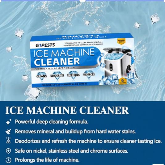 Ice Machine Cleaner Maker Descaler -  Clean Tablets Compatible with Frigidaire, Opal, GE Profile, Kitchenaid, Nickel Safe Scale Remover for Countertop, Nugget Ice Makers
