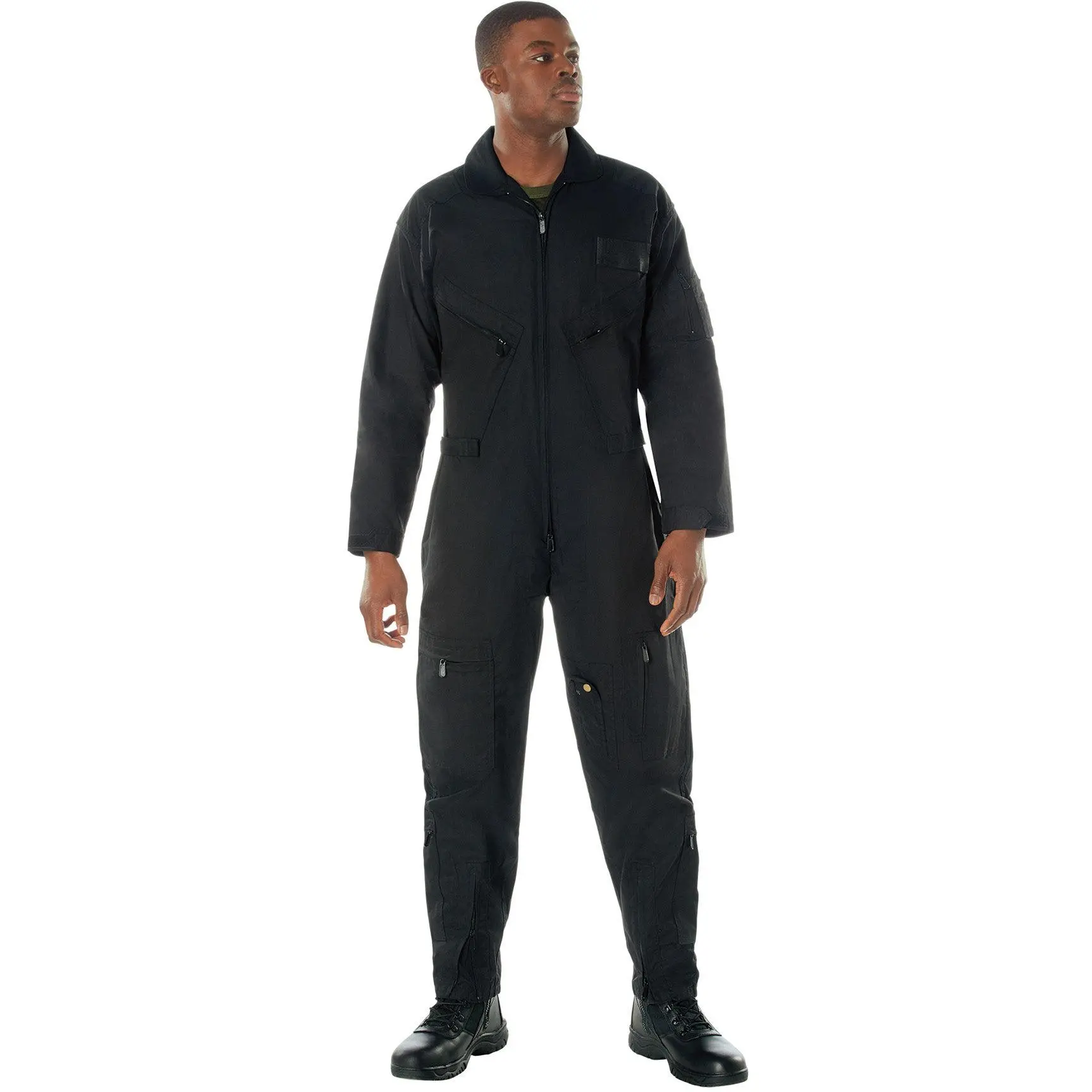 Black - Tactical Flight Suit US Air Force Style Pilots Coveralls