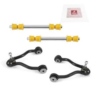 4 PC Front Upper Control Arm and Front Stabilizer Bar Link Kit GDX  97441MT