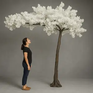 11 Feet Tall Grand Arch Fake Flowering Cherry Blossom Tree - Interchangeable Branches!
