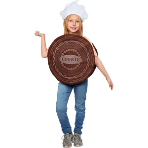 Sandwich Cookie Costume Dress For Kids - Chocolate Chip Cookie Tunic with Cream Hat - Girly Costume Perfect for Halloween, Pretend Play Fun, Theme Party & Cosplay Costume Party