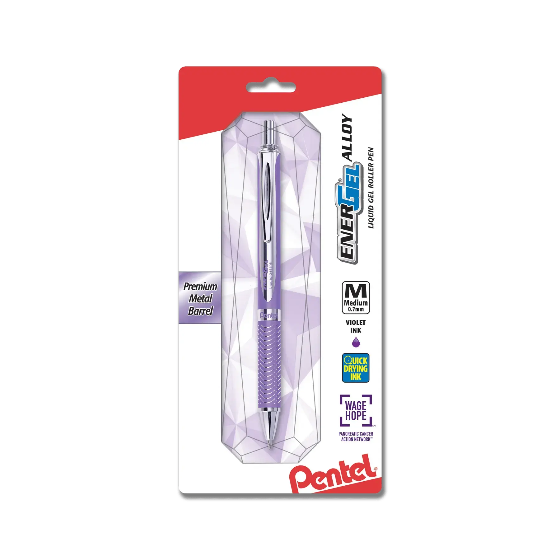 PANCAN Edition EnerGel Alloy Gel Pen - Violet Barrel with Violet Ink