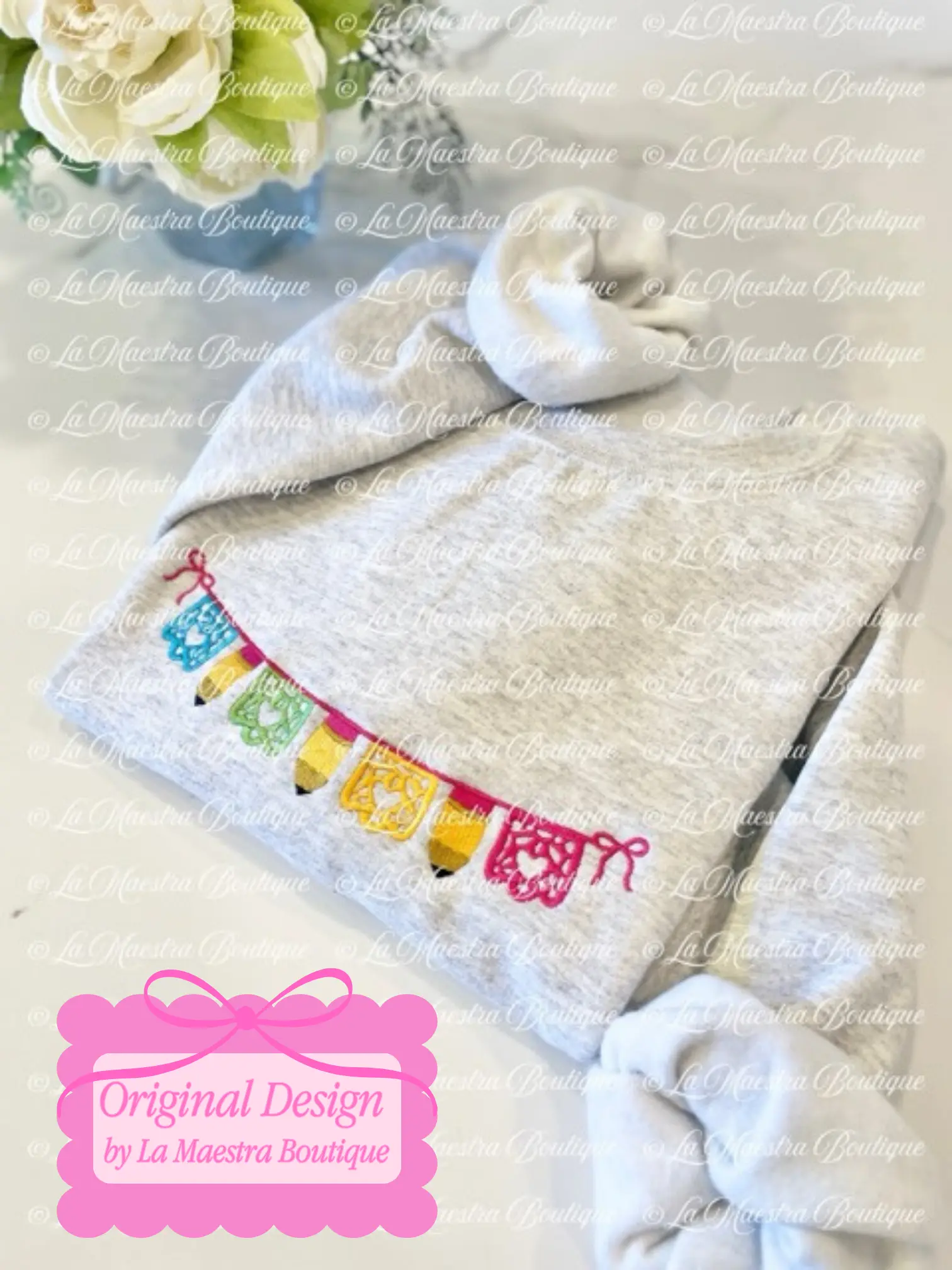 Embroidered Papel Picado Maestra Sweatshirt, Embroidered Maestra Bilingüe Sweatshirt, Consejeras, Directoras, Papel Picado, Maestra Gift, Christmas Maestra Bilingüe Gift, Teacher Appreciation Gift