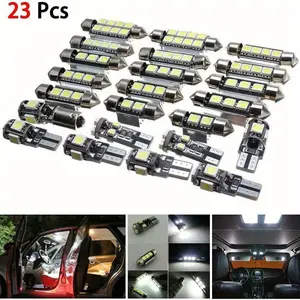 23-Piece Canbus LED Vehicle Lights Set - Includes Dome, Trunk, Map & License Plate Bulbs - Car Accessories for Stunning Interior Upgrade