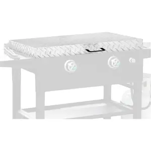 28” Griddle Cover Lid Compatible with Blackstone 28 inch Outdoor Griddle Flat Hard Top Lid W/Waterproof Aluminum Diamond Plate Silvery