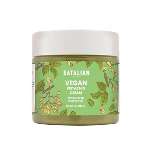 EATALIAN by AMZ BETTER Vegan Pistachio Cream, 7 oz/200 gr, Delicious vegan spread with a uniquely sweet taste, ideal on bread, perfect with ice cream, Excellent for Dubai Chocolate, Made in Italy