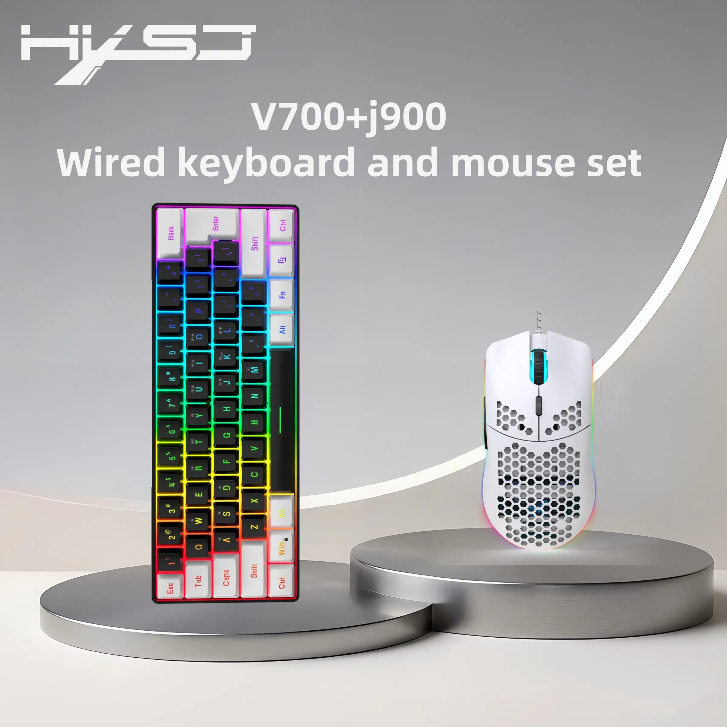 Wired Keyboard Mouse Set, Membrane Keyboard + Wired Mouse, Compatible with Ps4, Xbox, PC, Laptop, Only Wired Connection
