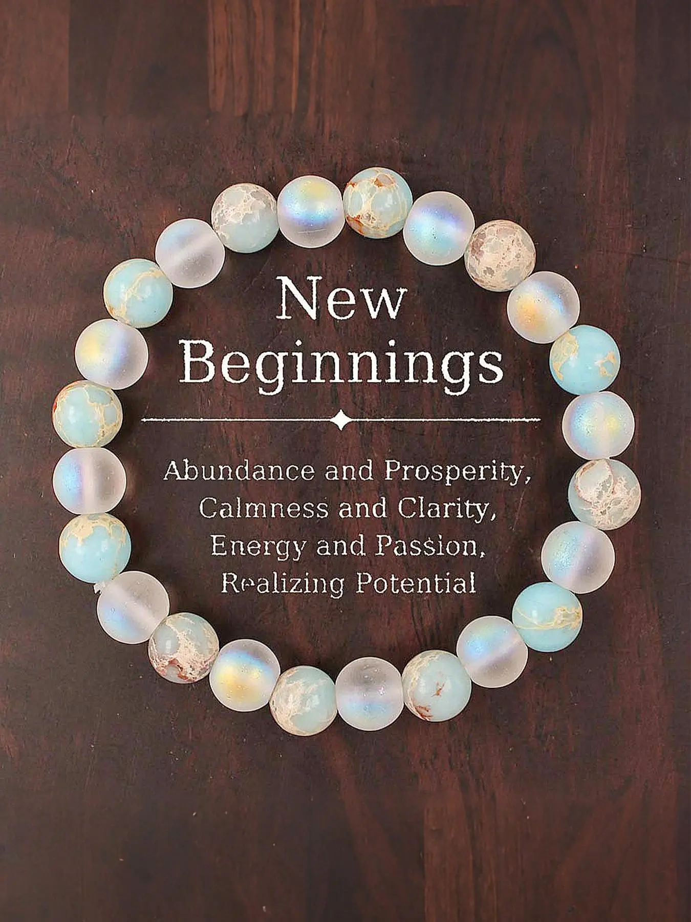 Natural Crystal Stone Bracelet, Hand Selected Crystals, New Beginnings Bracelet, Abundance & Prosperity Bracelet, Fashion Accessories for Women & Men, Crystal Bracelets