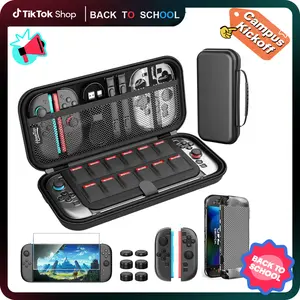 Switch 2 Case for Nintendo Switch 2, Protective Carrying Case Set with PC Switch 2 Cover and TPU Grip Cover for Switch 2 Joycon, Large Capacity Storage Design for Nintendo Switch 2 Accessories