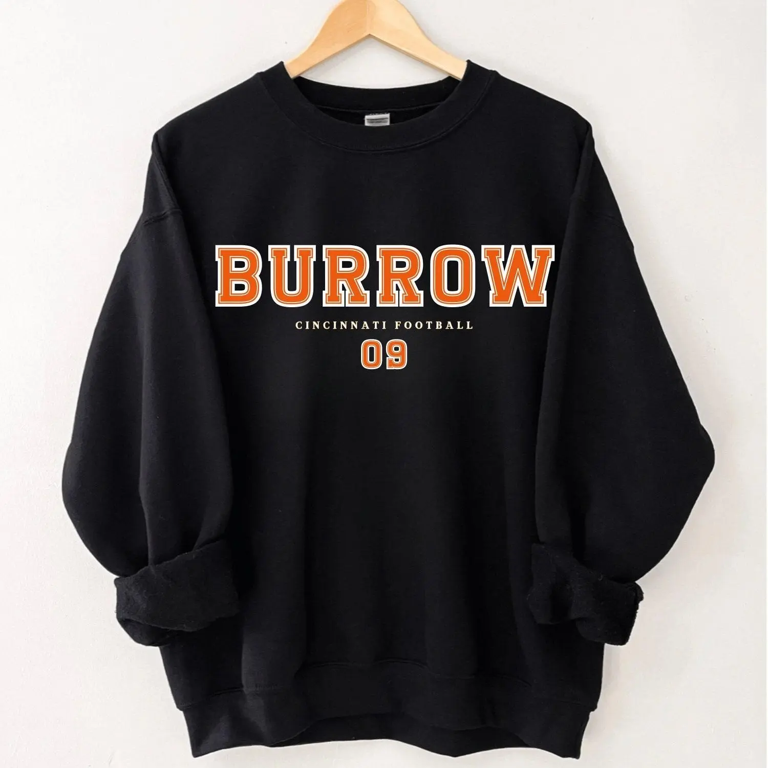 Burrow Shirt, Burrow Crewneck, Joe Burrow Shirt, Retro Cincinnati Football Shirt, Vintage Style Cincinnati, Cincy Shirt, Shirt for Adult and Youth
