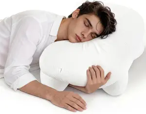 Side Sleeper Pillow with Arm Holes, Ergonomic Arm Tunnel for Shoulder Pain Relief, Adjustable Height Neck Pillow for Adults, Plush Down & Foam for Comfortable Sleep, 1PC Pillowcase, 18"X27"