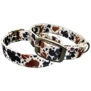 Cow print design nylon dog collar Cow print design nylon dog collar