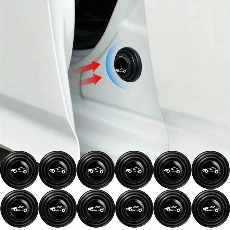 10/20pcs Car Door Anti-Collision Silicone Pads Shock Absorber Gasket Anti-shock Protection Soundproof Silent Buffer Stickers Automotive Accessories