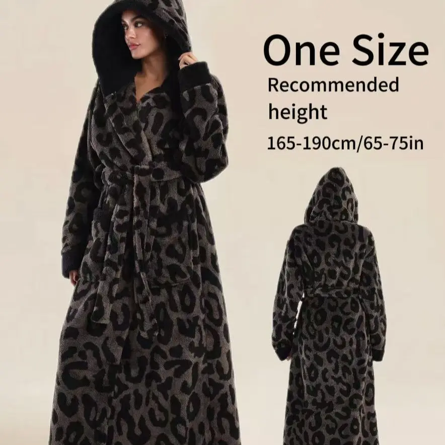 Tiger Striped Bathrobe, Valentine's Day Gift, Luxurious Hooded Robe with Belt, Casual, Unisex, Multiple Colors Available, Nightwear, Loungewear, Long Sleeve