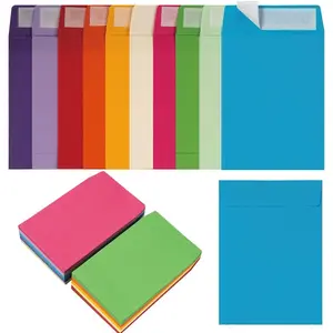 100 Pack Self-Adhesive Small Colorful Coin Seed Envelopes, 3 1/4 ×4 1/2 Inches Seed Storage Packets for Garden Office Wedding Gift