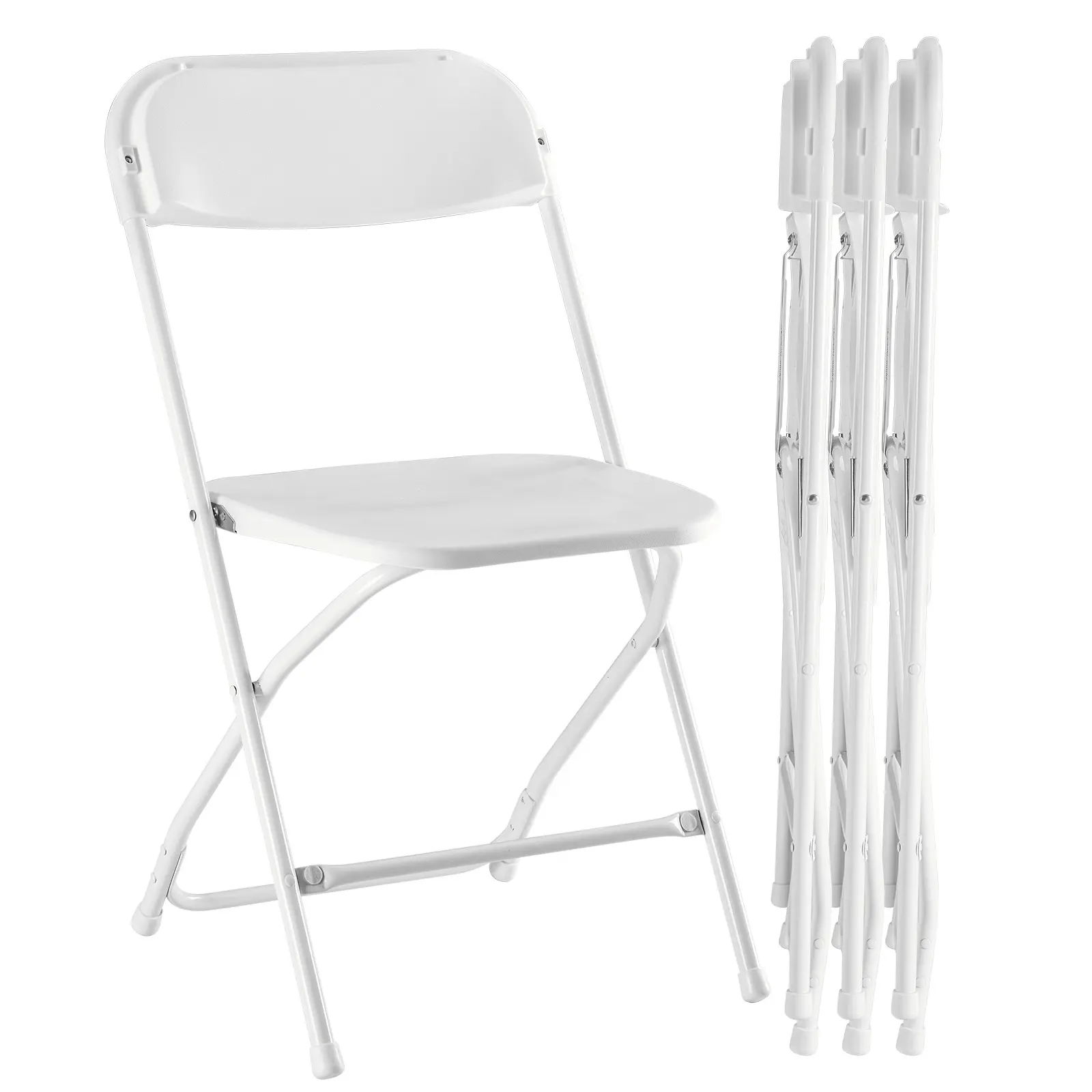 Plastic Folding Chairs with 330-Pound Capacity, Sturdy Metal Foldable Chairs, Outdoor and Indoor, for Home, Office, Party, Comfy,dorm essentials,home decor