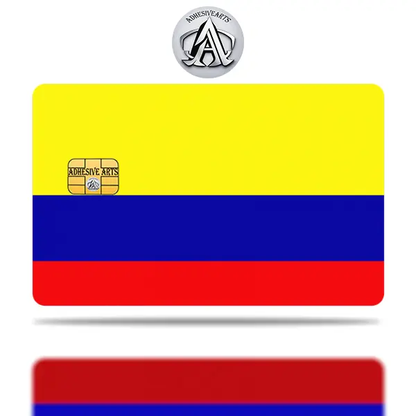 Colombia Flag Debit Card Skin/Decal - High Quality Vinyl for Customization and Personalization
