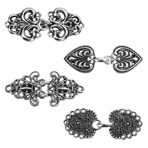 Sweater Cinch Clips, Waist Cincher Dress Clips for Women, Vintage Sweater Swirl Cape, Silvery Shawl Pins, Retro Collar Clip