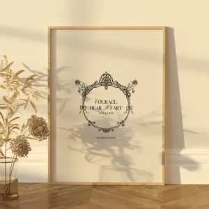Courage Deat Heart Print
