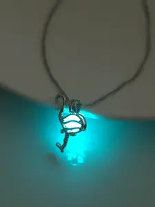 Ostrich Pendant Necklace, Multicolor Night Glow Party Accessory, Zinc Alloy Material, Animal Design, All Seasons Wear, Glowing Necklace
