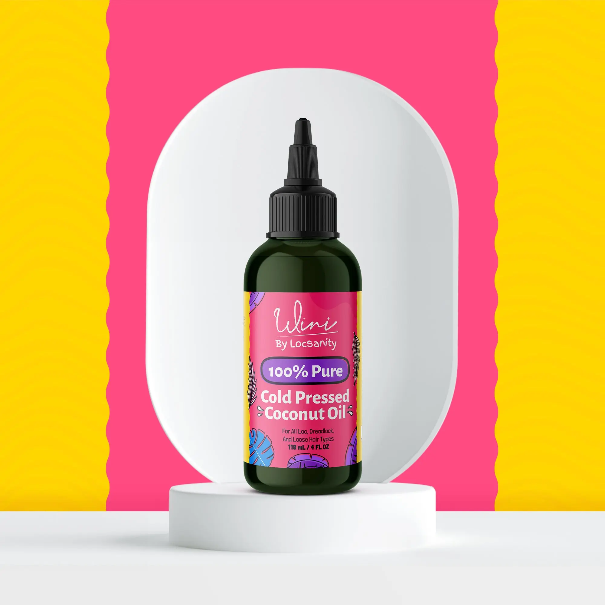 Wini By Locsanity Pure Coconut Oil For Hair and Skin 4 Fl Oz Body Care Moisturizer Moisturizing Silky Smooth Hydrating Soothing Moisture Premium Carrier Oil Body Oil Blend