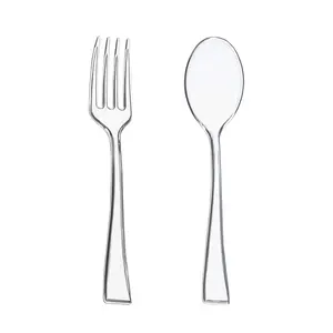 Clear Disposable Plastic Mini Flatware Set