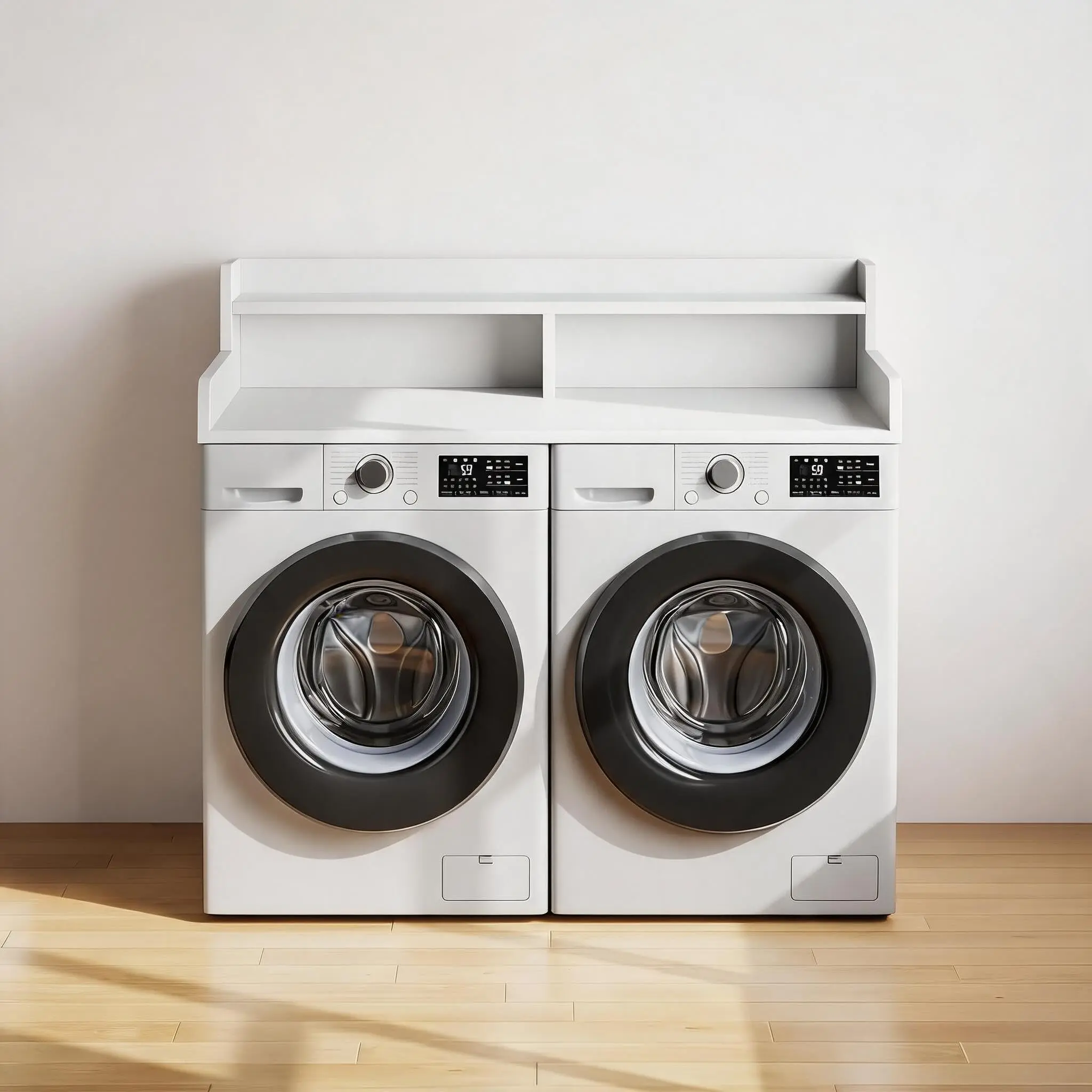White Washing Machine Top Rack, Sturdy Folding Clothes Rack, Easy to Assemble Furniture