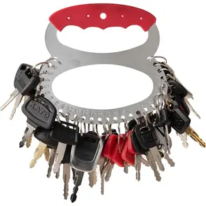 44 Pcs Alloy Equipment Keys Set for JohnDeer Komastu Volvo Bobcat Case JCB Doosan Kobelco Corrosion Resistant Quick Identification Easy Carry Complete Set