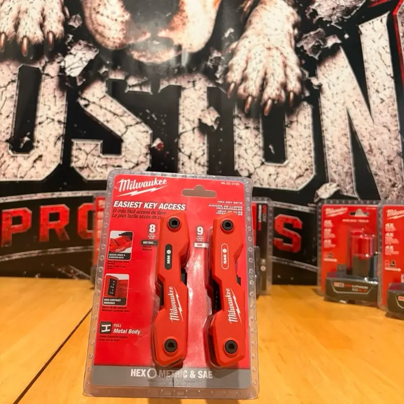 17-Key Folding Hex Key Sets - SAE/Metric