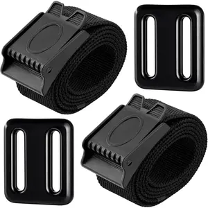 4 Pcs Diving Buoyancy Kit, 2 Black Nylon Dive Weight Belt with Hard Plastic Buckle, 2 Vinyl Coated 1lb/500g Diving Weights for Scuba Freediving Spearfishing