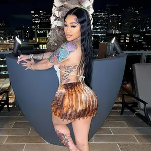 Women's Fashion Spring Summer New Wave Stripe Halter Backless Tie-Up Strap Color-Blocked Sexy Mini Dress Two-Piece Set