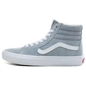 Vans SK8 PIG Suede High-Top Closed Sneaker - Men's and Women's Athletic Sports Trainer, Light Blue, Durable, Breathable, Versatile