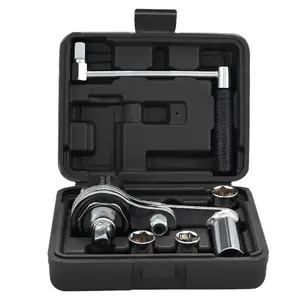 Chrome Vanadium Steel Wrench Booster Tire Nut Remover with 17mm/19mm/21mm Sockets Car Tire Disassembly Labor-Saving Force Wrench Torsional Torque Multiplier Nut Remover for Loosening Car Tire Lug Nuts