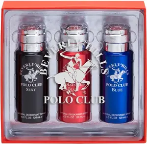 Beverly Hills Polo Club | Men’s Deodorant Body Spray Collection 3PC Set – 4oz Each: Sexy, Blaze & Blue – Fresh Masculine Fragrances with Long-Lasting All-Day Scent | Ideal for Everyday Use, Gym, or Special Occasions Citrus Cedarwood Amber